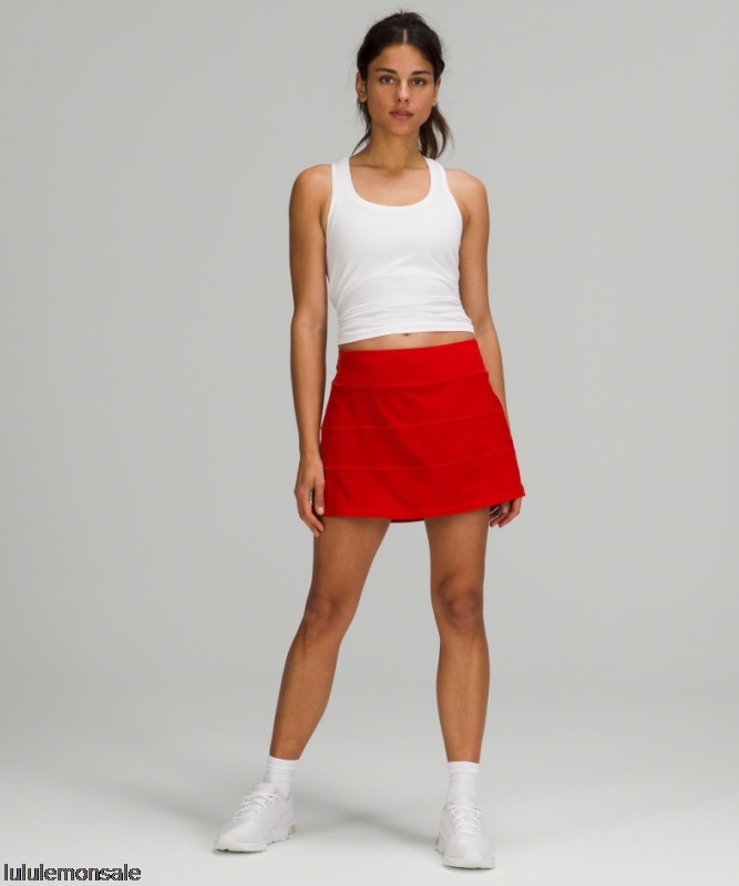 Lululemon Damen DELULU397 | Lululemon Deutschland Dunkelroter Pace Rivale Rock Mit Mittlerer Leibhöhe Lang